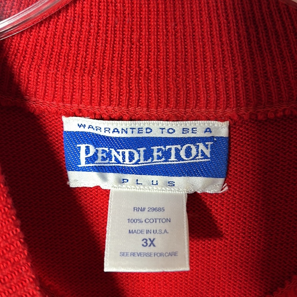 Pendleton Plus Red Sweater Size 3x - image 5